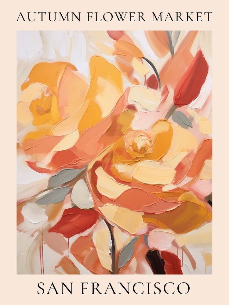 Autumn Flower Market Poster San Francisco 2