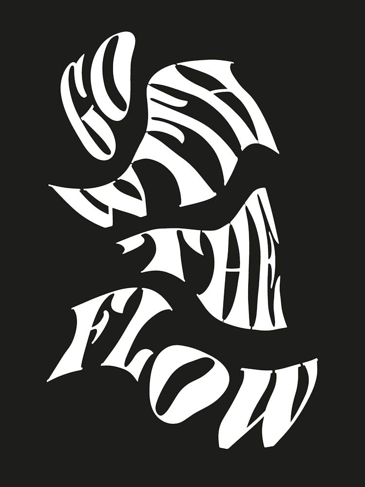 Go With The Flow noir et blanc 1