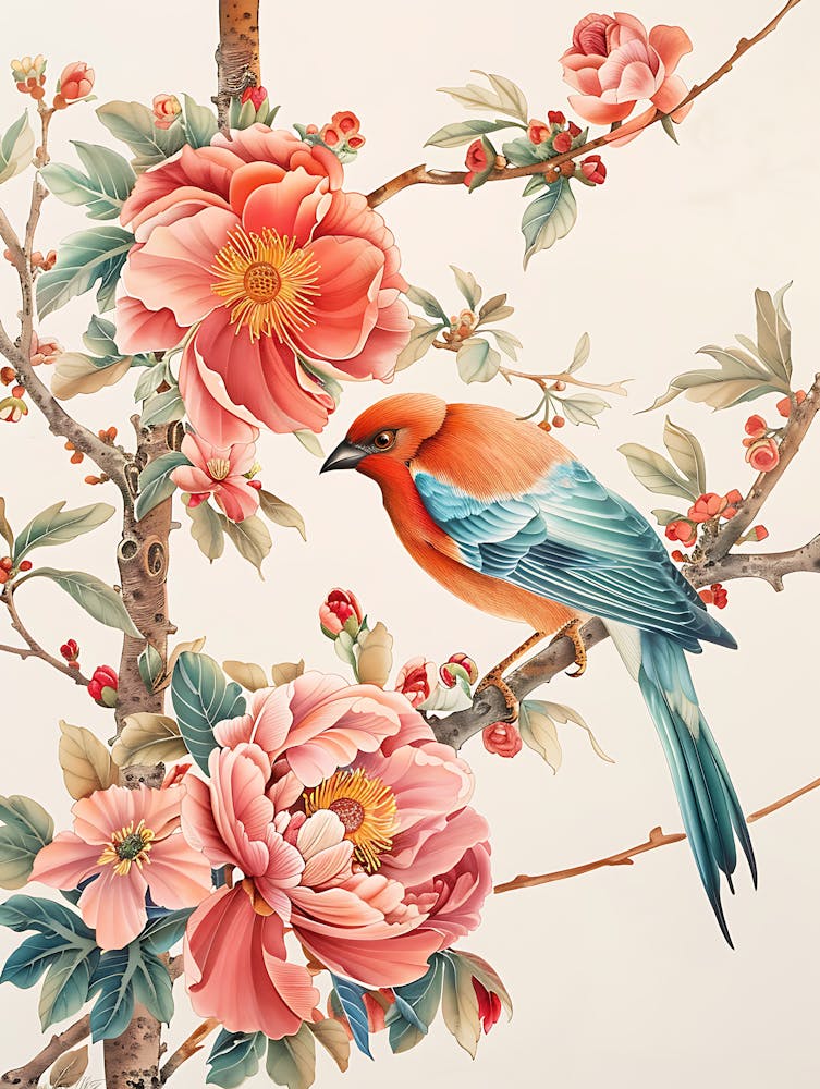 Bird Flowers Chinese Style 4
