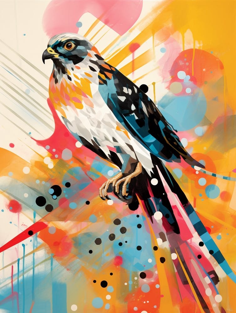 Bird Painting Collage Harrier 1