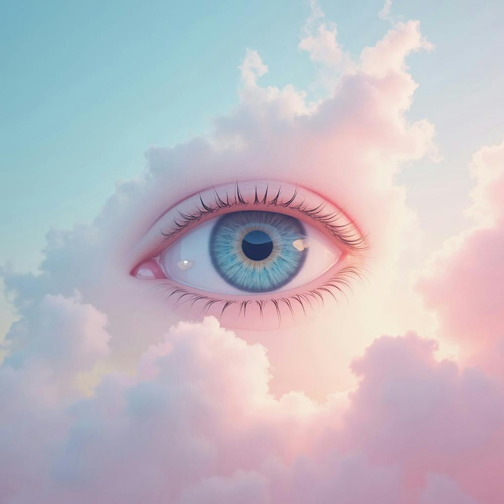 Auge in den Wolken