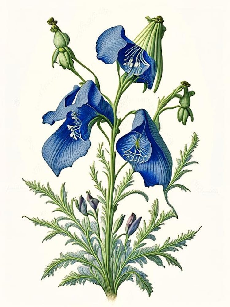 Glockenblume Wildblume Vintage Botanisch