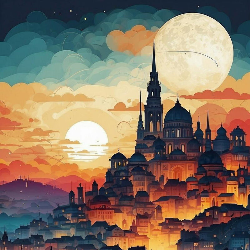Cityscape At Sunset