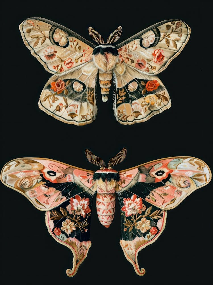Butterfly Night Symphony William Morris Style 8