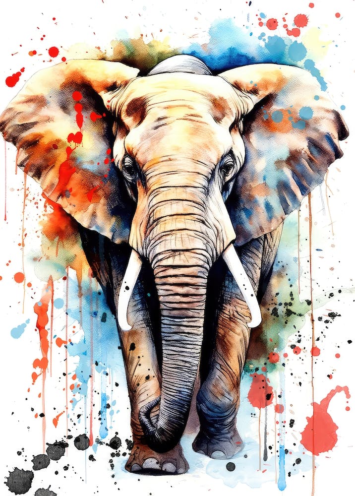 Watercolor Elephant