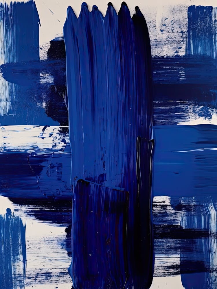 Blaue Pinselstriche Abstrakt 2