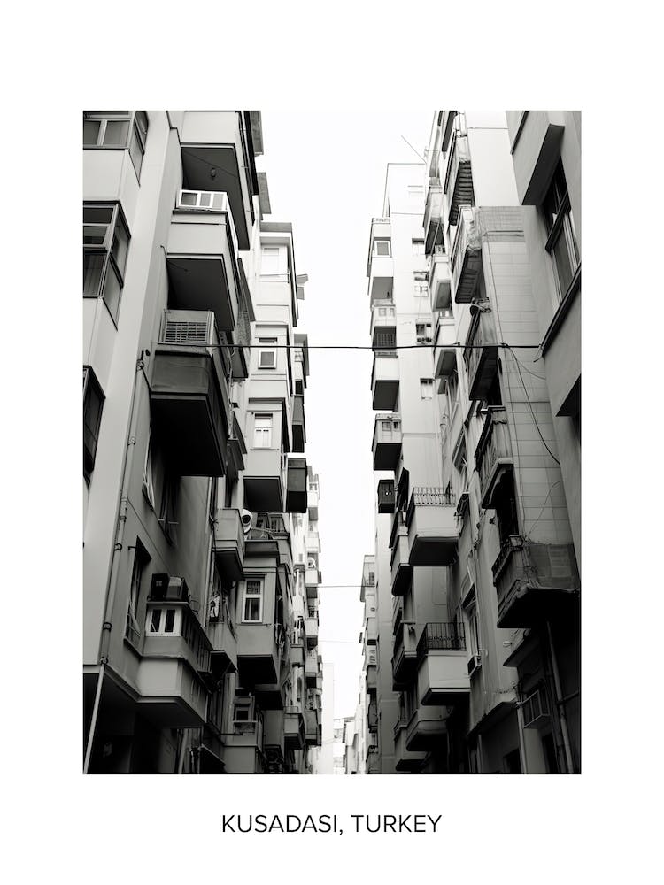 Poster Of Malaga, Spain, Photography In Black And White 6