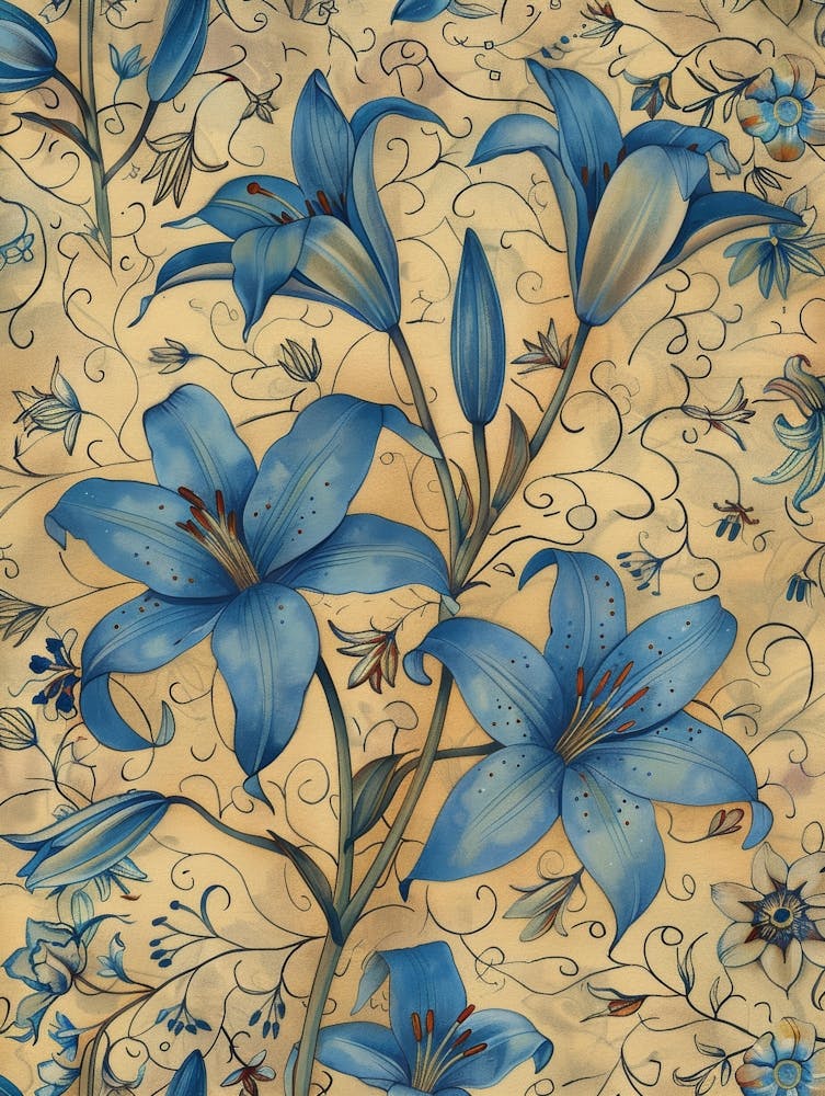 Blaue Lilien 6