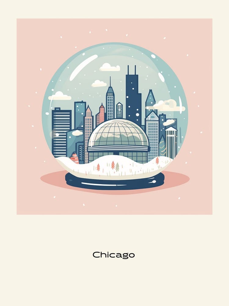 Chicago Usa 1 Snowglobe Poster