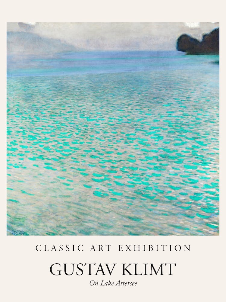 On Lake Attersee, Gustav Klimt Poster