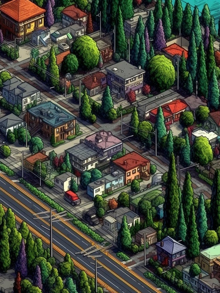 Vancouver Washington Pointillism 7