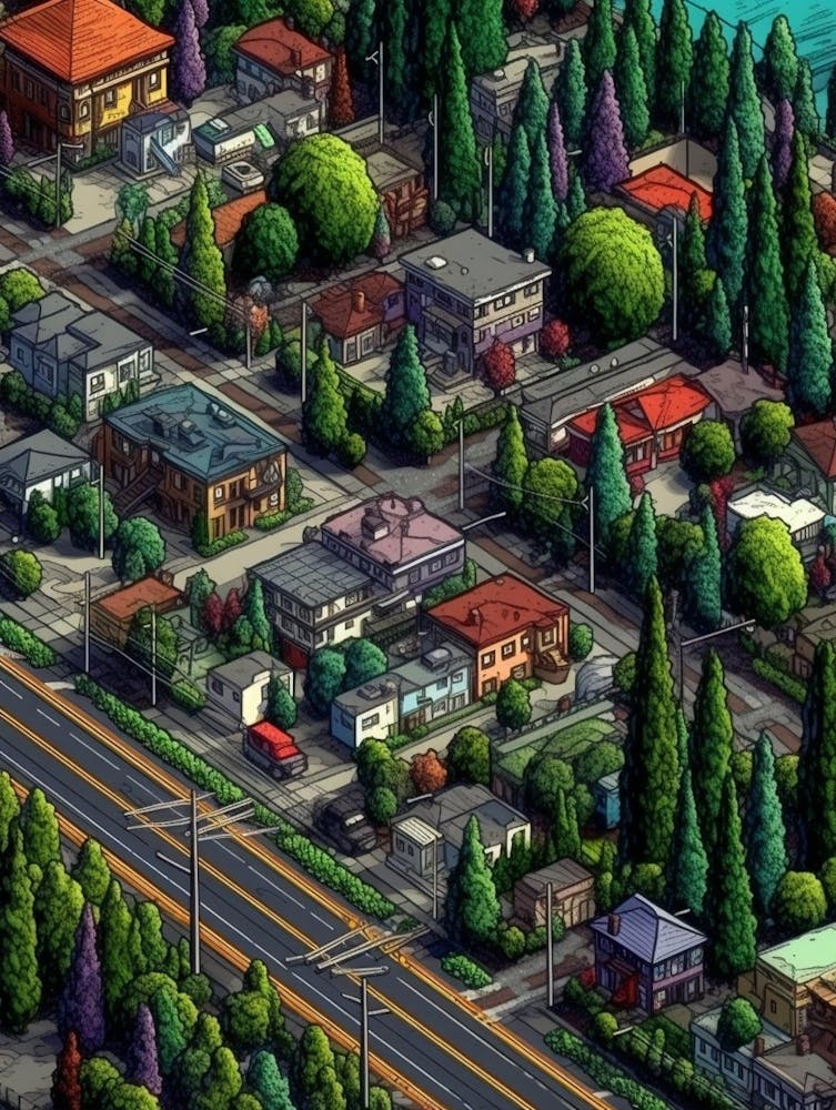 Vancouver Washington Pointillism 7