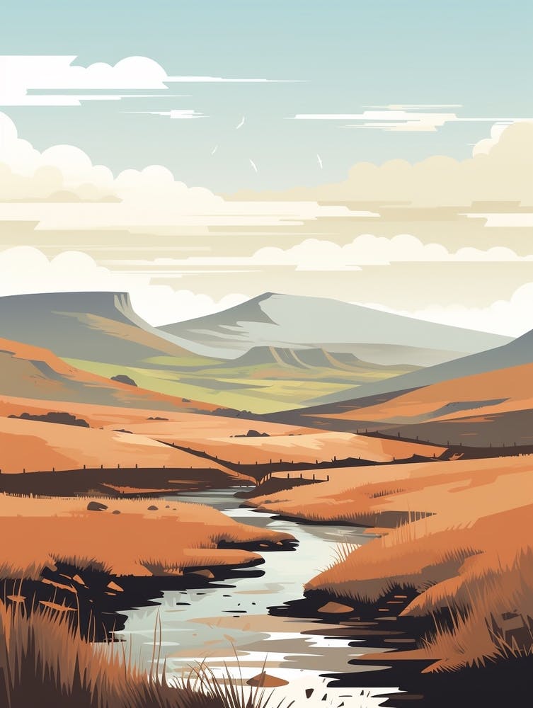 Brecon Beacons National Park Wales 4 Hiking Trail Landscape