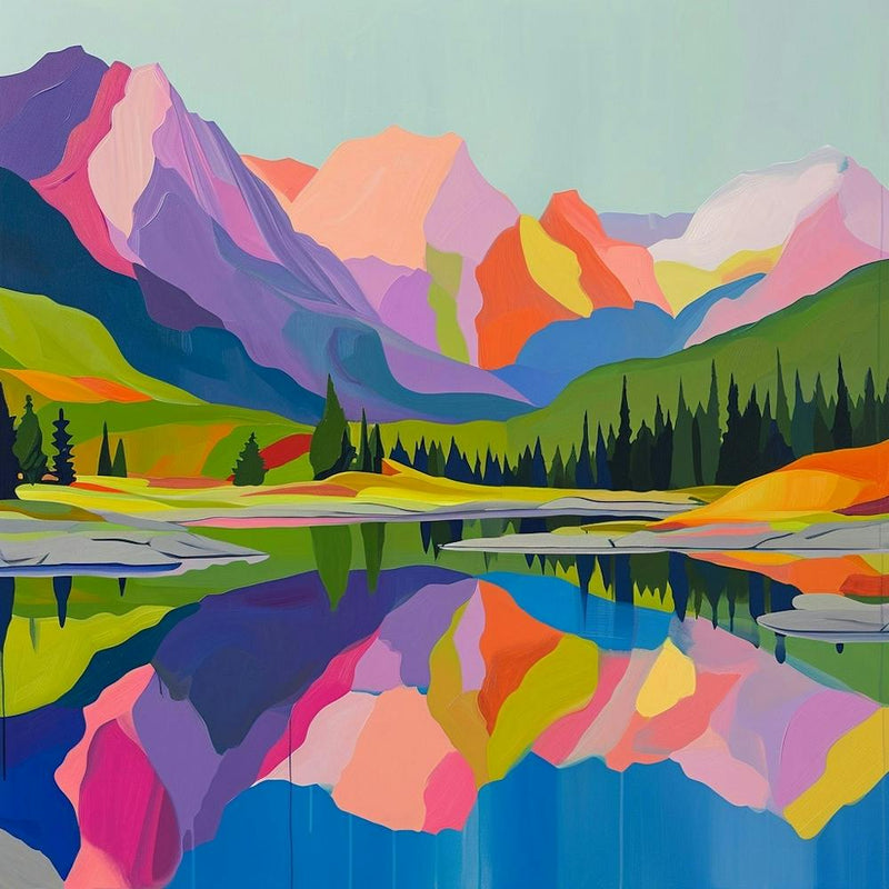 Colourful Abstract Jasper National Park Canada 1