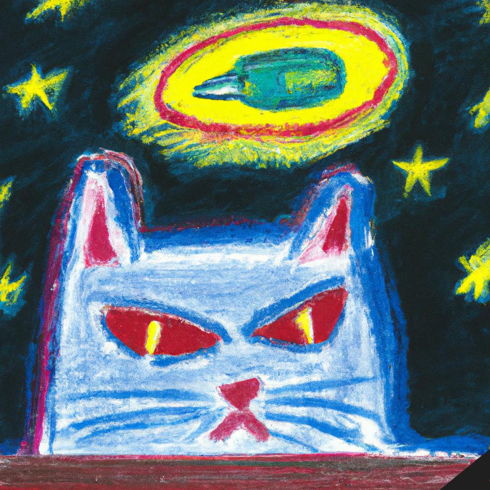 Chat Spatial En Colère