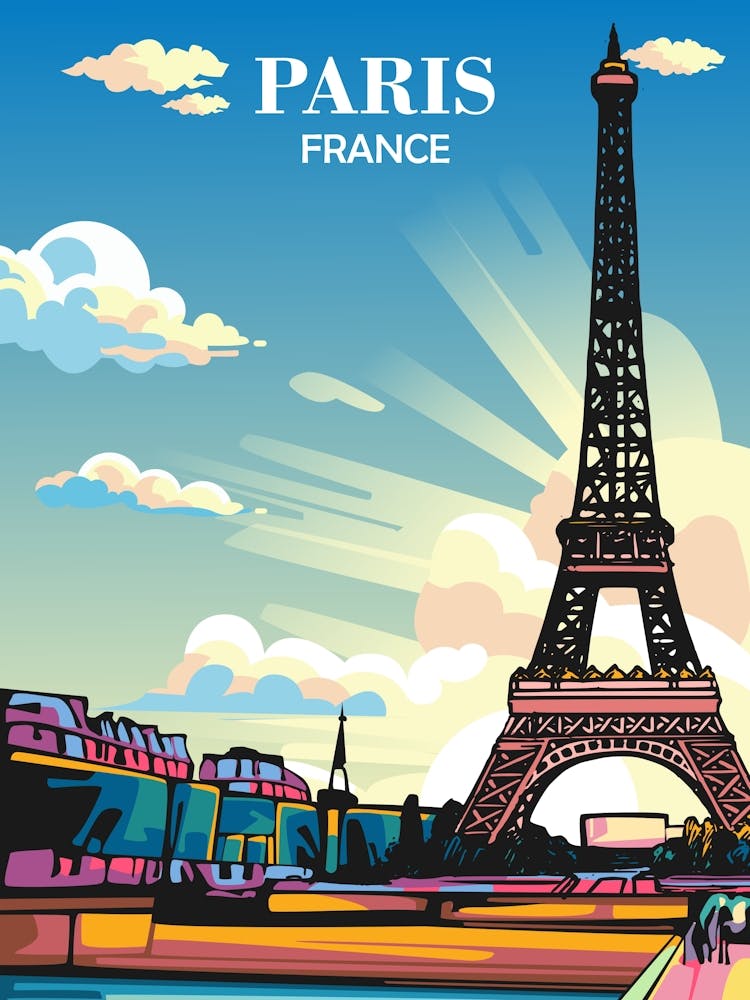 Travel Poster Paris France