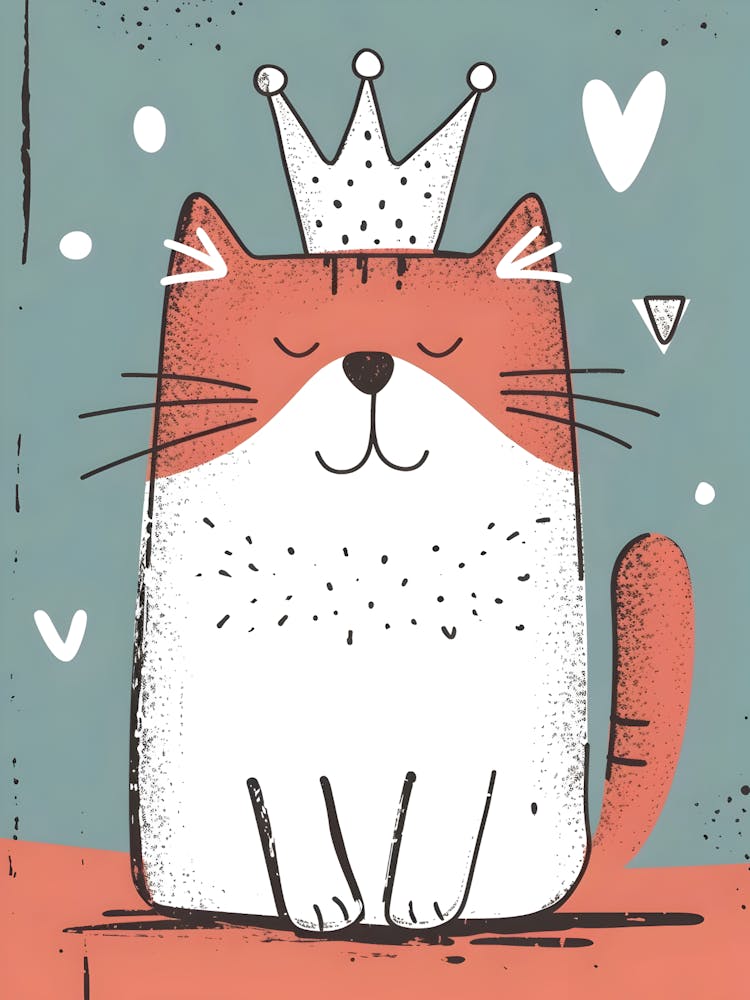 Chat Dans Une Couronne