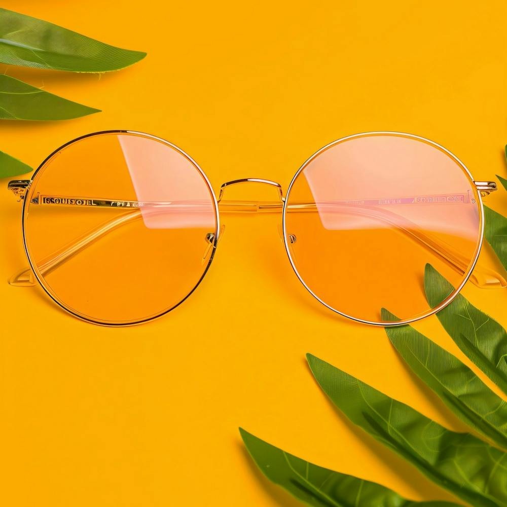 Sunglasses On A Yellow Background