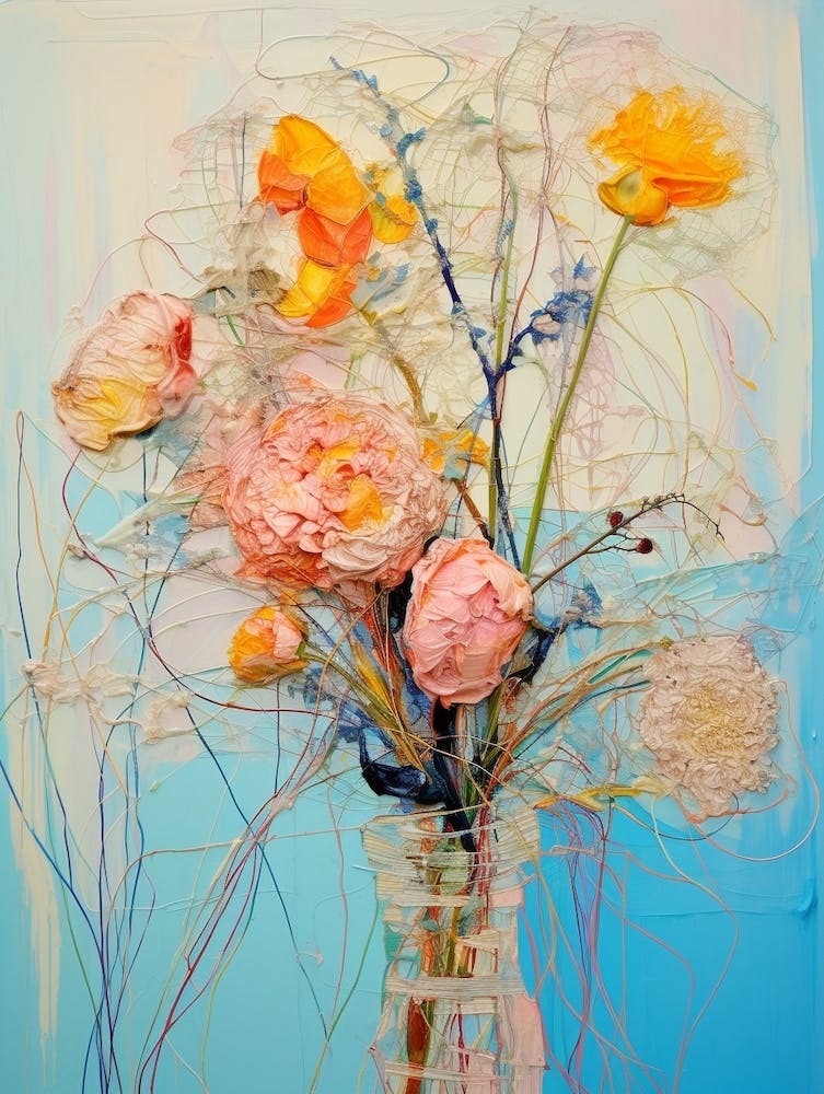 Abstract Flower Painting Everlasting Flower 4