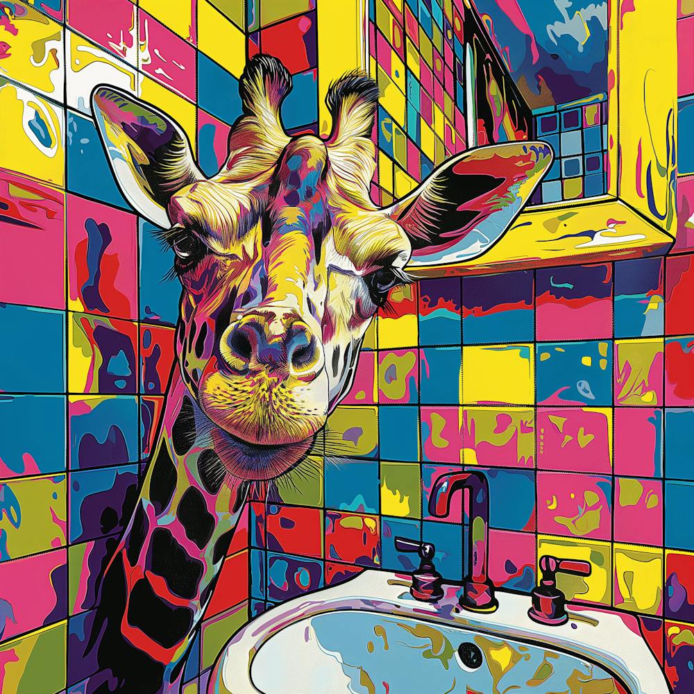 Giraffe In Bathroom