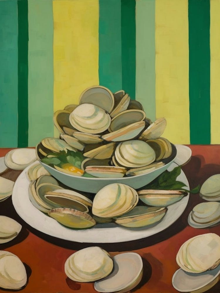 Clams 2 Italian Still Life Painting