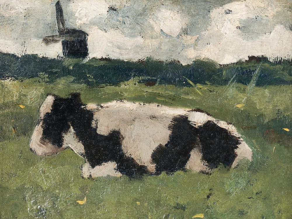 Resting Cow With A Mill, Richard Roland Holst