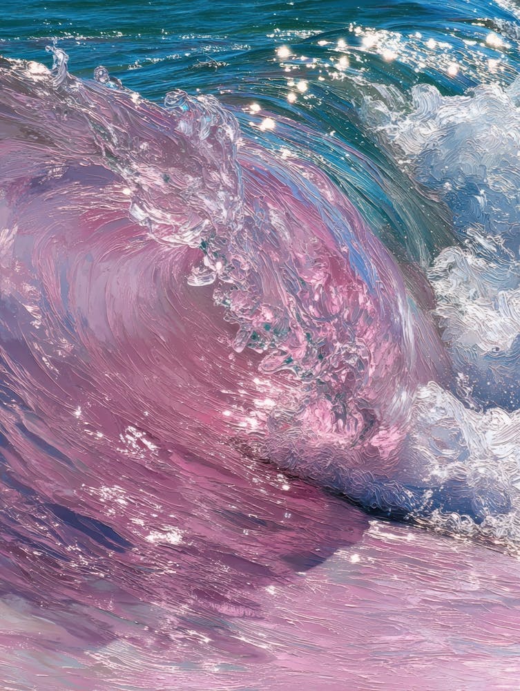 Pink Ocean Wave
