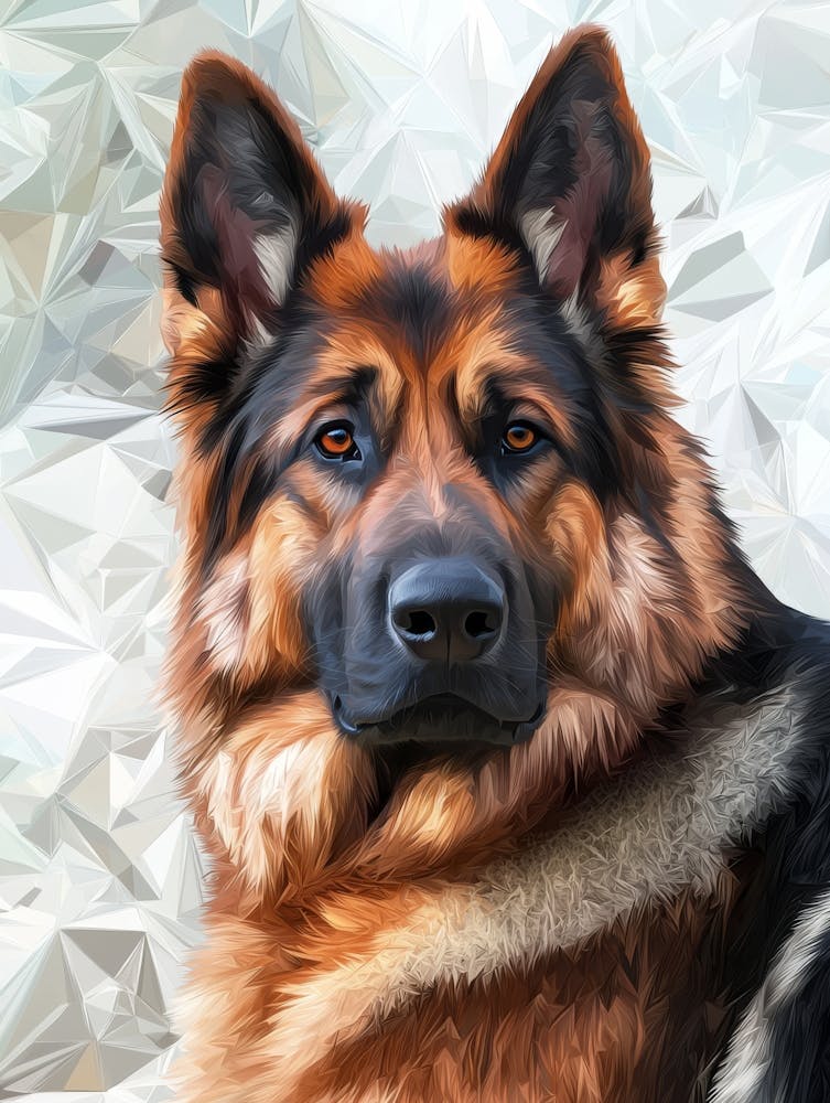 Deutscher Schäferhund. KI Generiert.