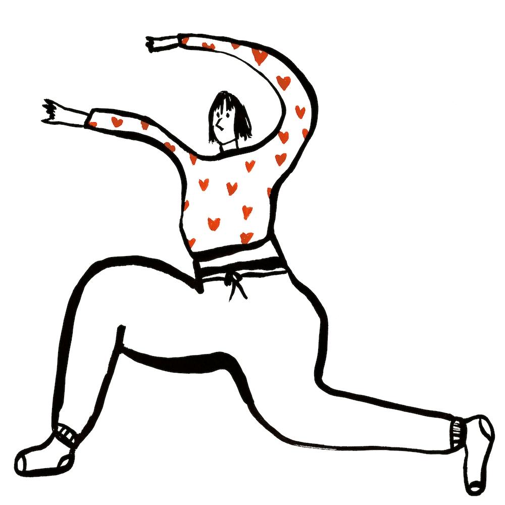 Red Hearts Yoga Square