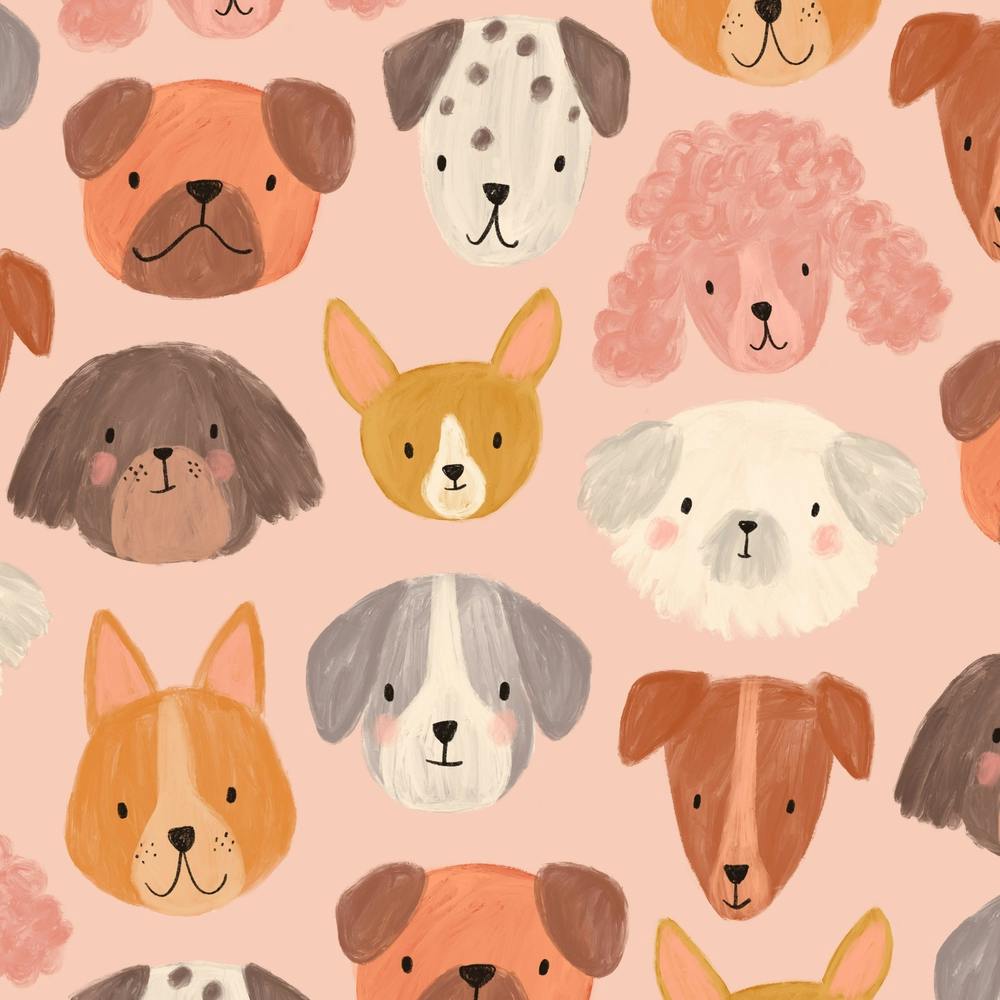Woof Dogs Pattern Square