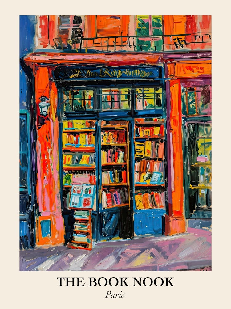Paris Book Nook Bookshop 4 Poster