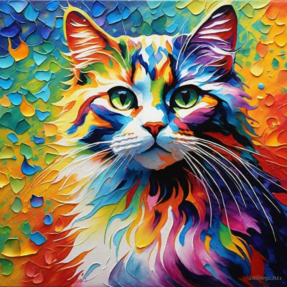 colorful cat