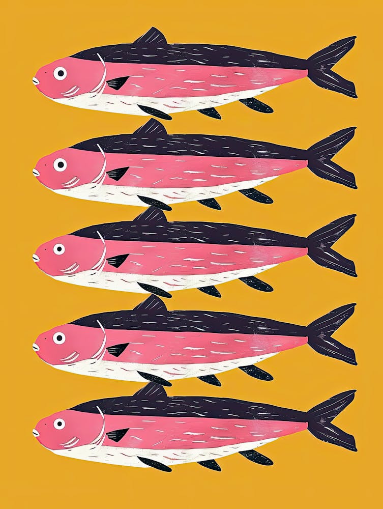 The Graceful Current Fish Poster