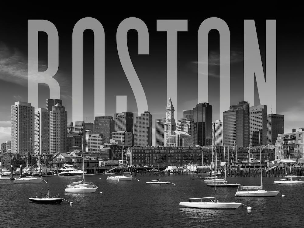Boston Skyline Monochrome