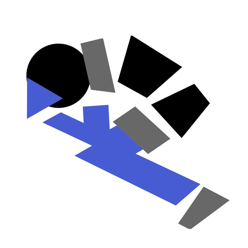 Black and Blue Figure