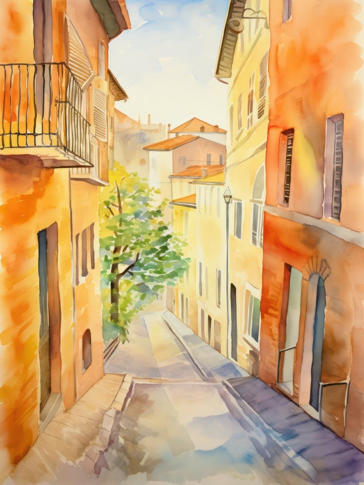Perugia, Italy Watercolour Streets 3