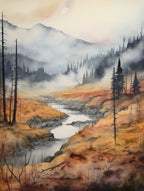 Autumn Forest Landscape Yellowstone National Park