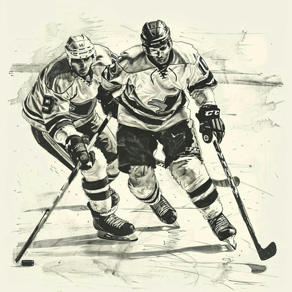 A Ice Hockey Match Hand Drawn Sketch Illustratio 1718700802 4