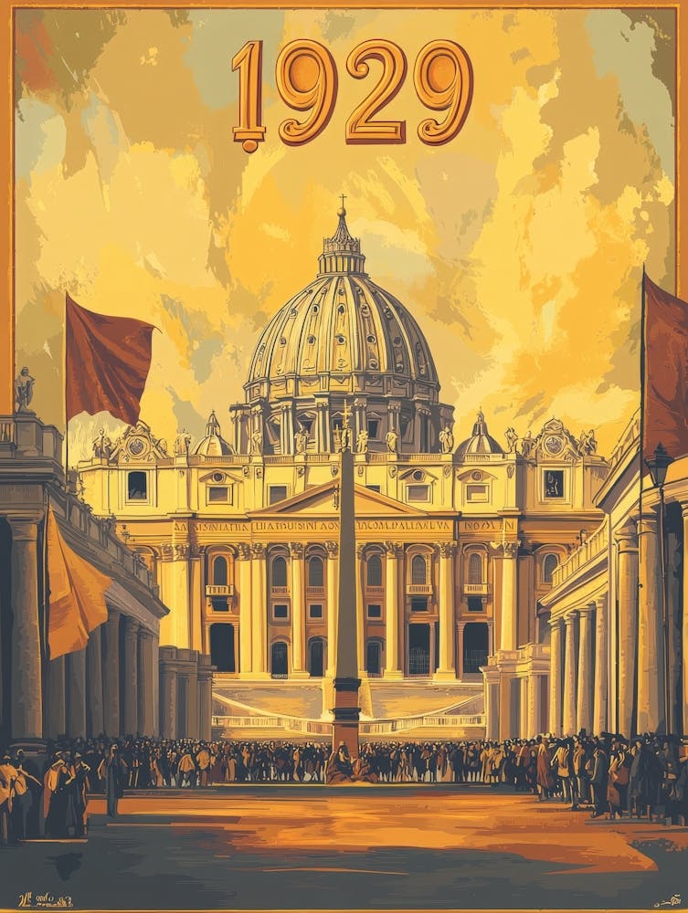 Aihrgdesign A Vintage Historical Poster Celebrating Vatican C 1f3df6f5 09da 4593 A1a3 352409d4524e 0