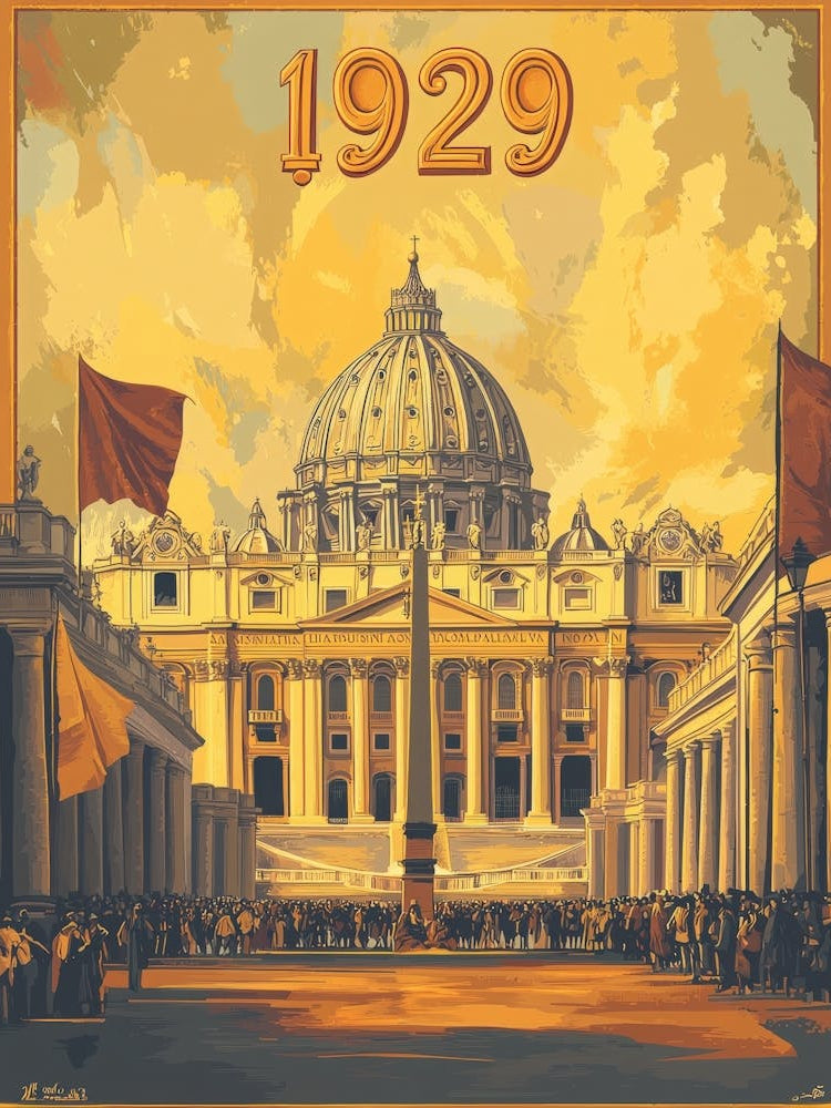Aihrgdesign A Vintage Historical Poster Celebrating Vatican C 1f3df6f5 09da 4593 A1a3 352409d4524e 0