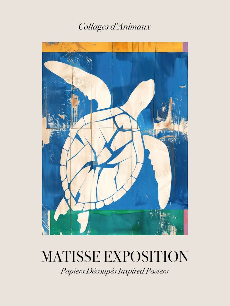 Meeresschildkröte 2 Matisse inspiriert Ausstellungstiere Poster