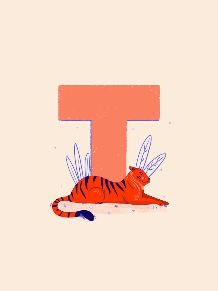 Letter T Tiger