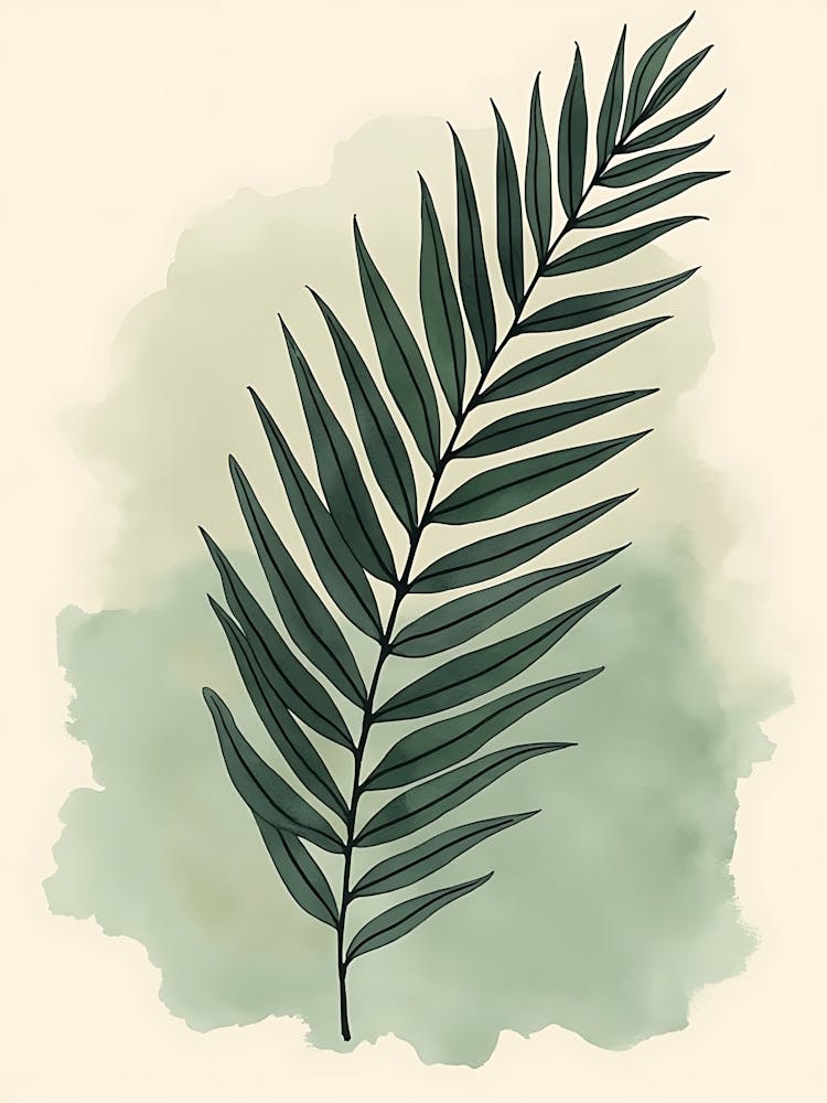 Tranquil Sage Floral Silhouettes