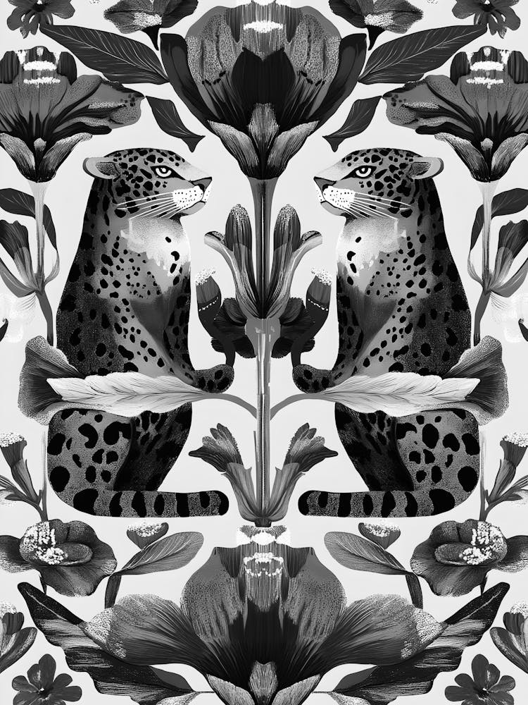 Leopards And Flowers