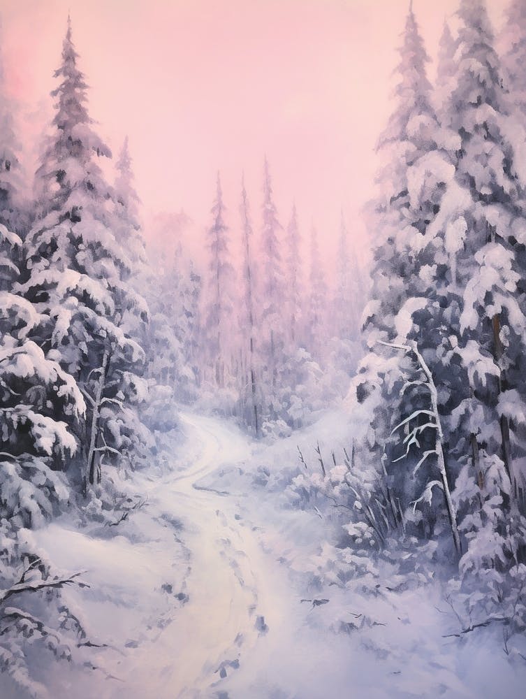 Dreamy Winter Painting Oulanka National Park Finland 4