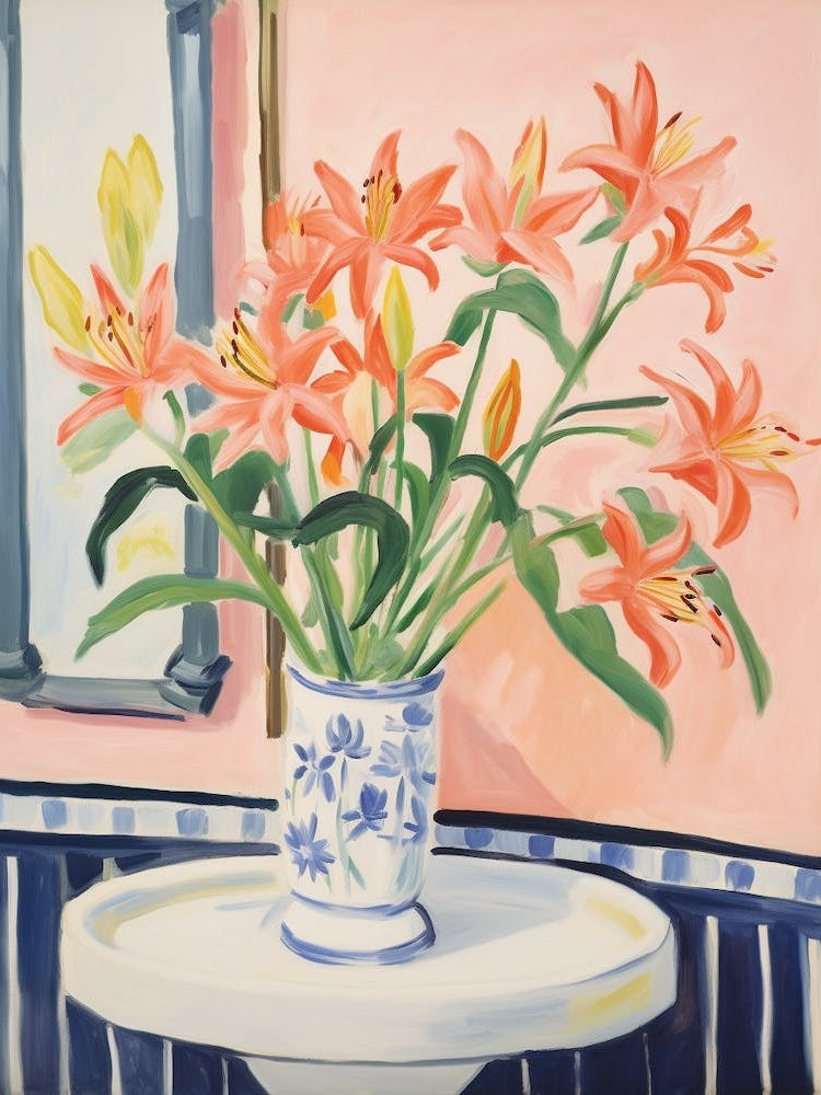 A Vase With Lily, Flower Bouquet 1