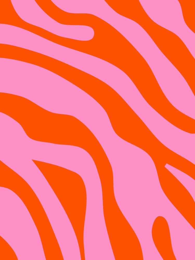 Vintage Retro Abstract Pink And Orange
