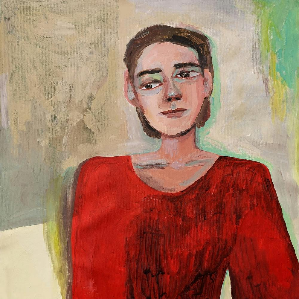 Portrait Of A Woman In Red