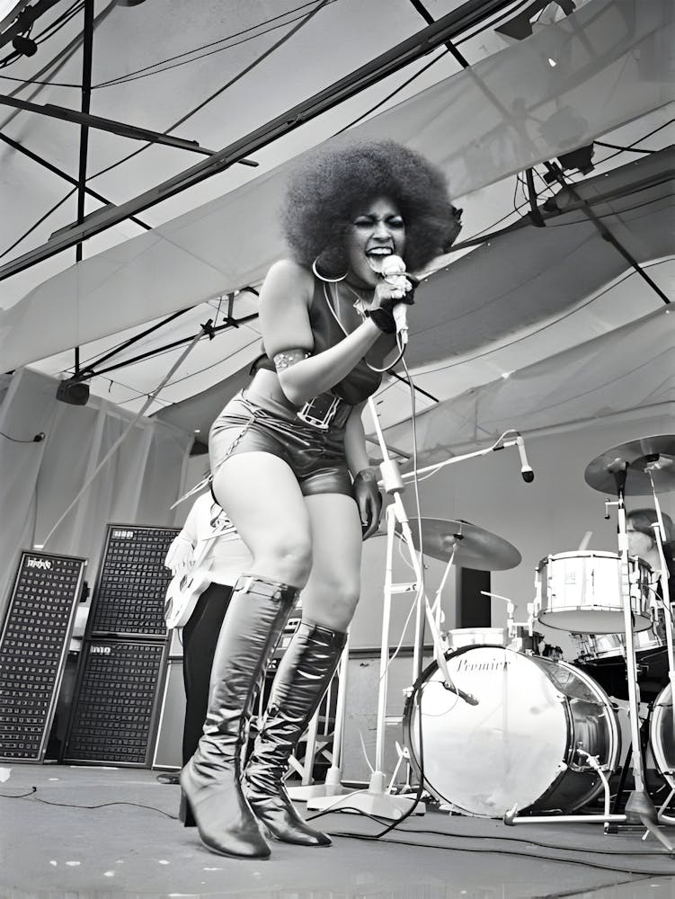 Marsha Hunt Sings At The Isle Of Wight Music Festival On Saturday 30th August 1969