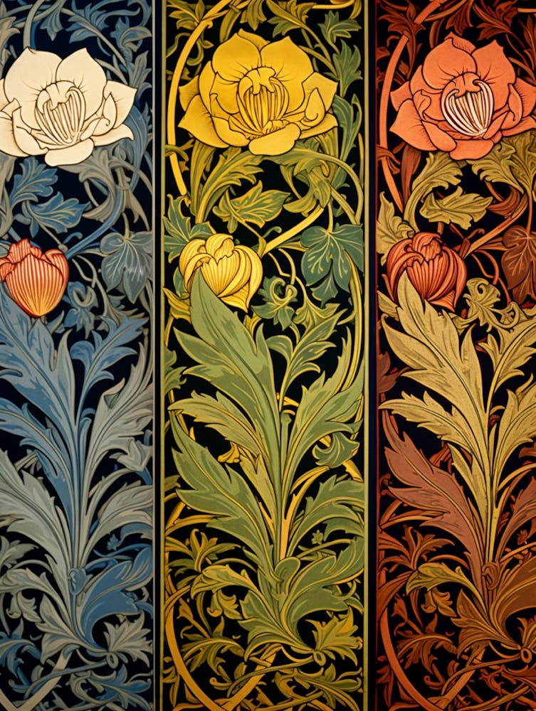 Three Flowers In A Frame